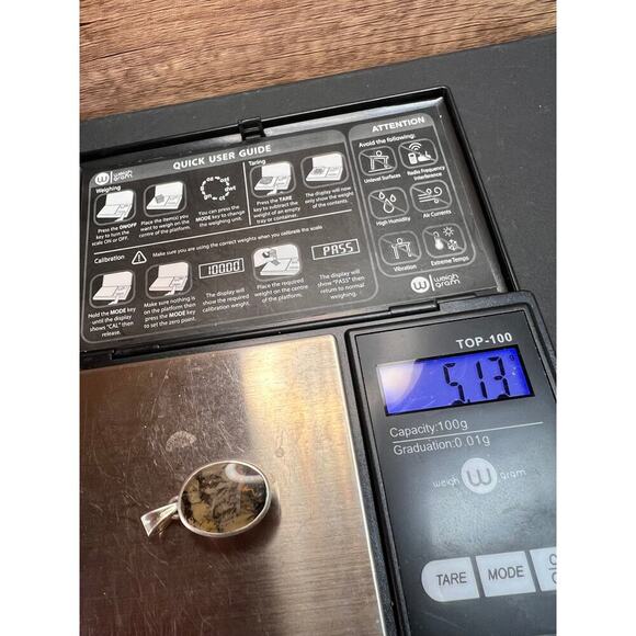 NEW Dendretic agate gemstone sterling silver pendant - Picture 11 of 11